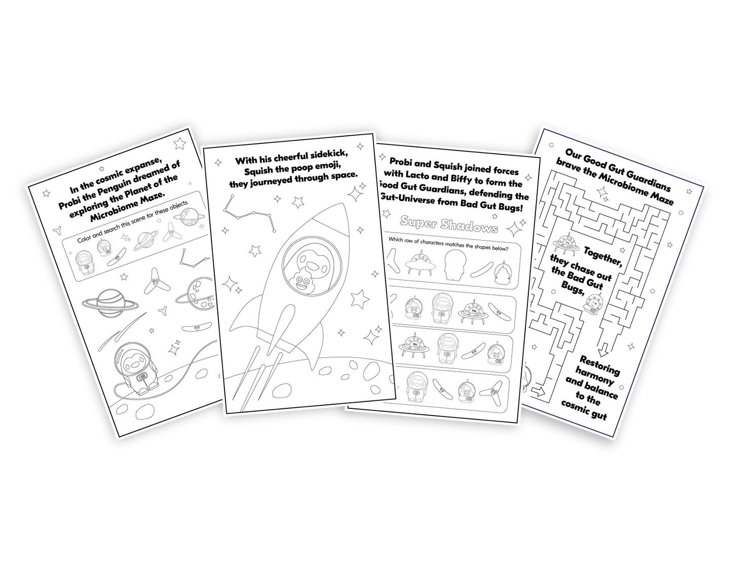 Gut Galaxy Kids Coloring and Activity Book