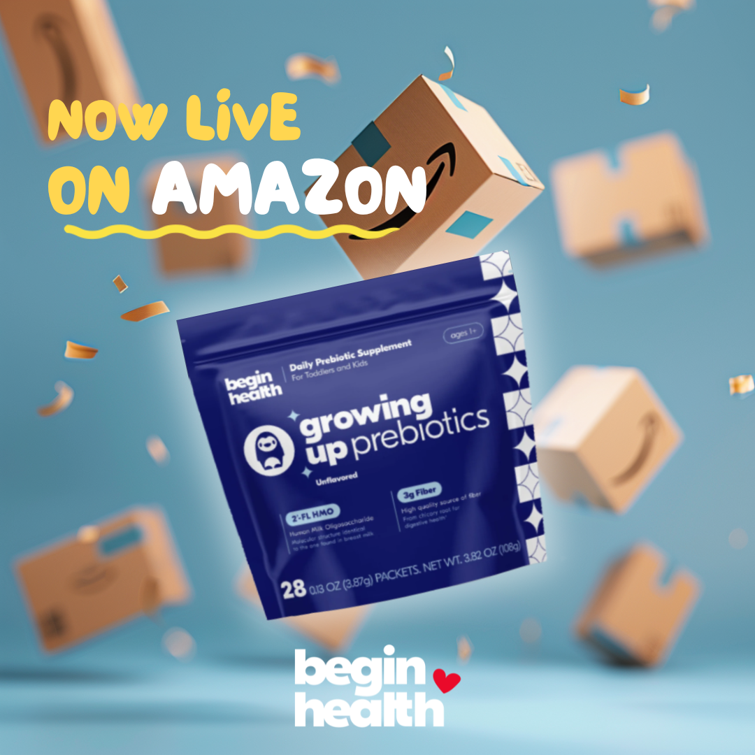 Begin Health’s Growing Up Prebiotics is Now Available on Amazon!