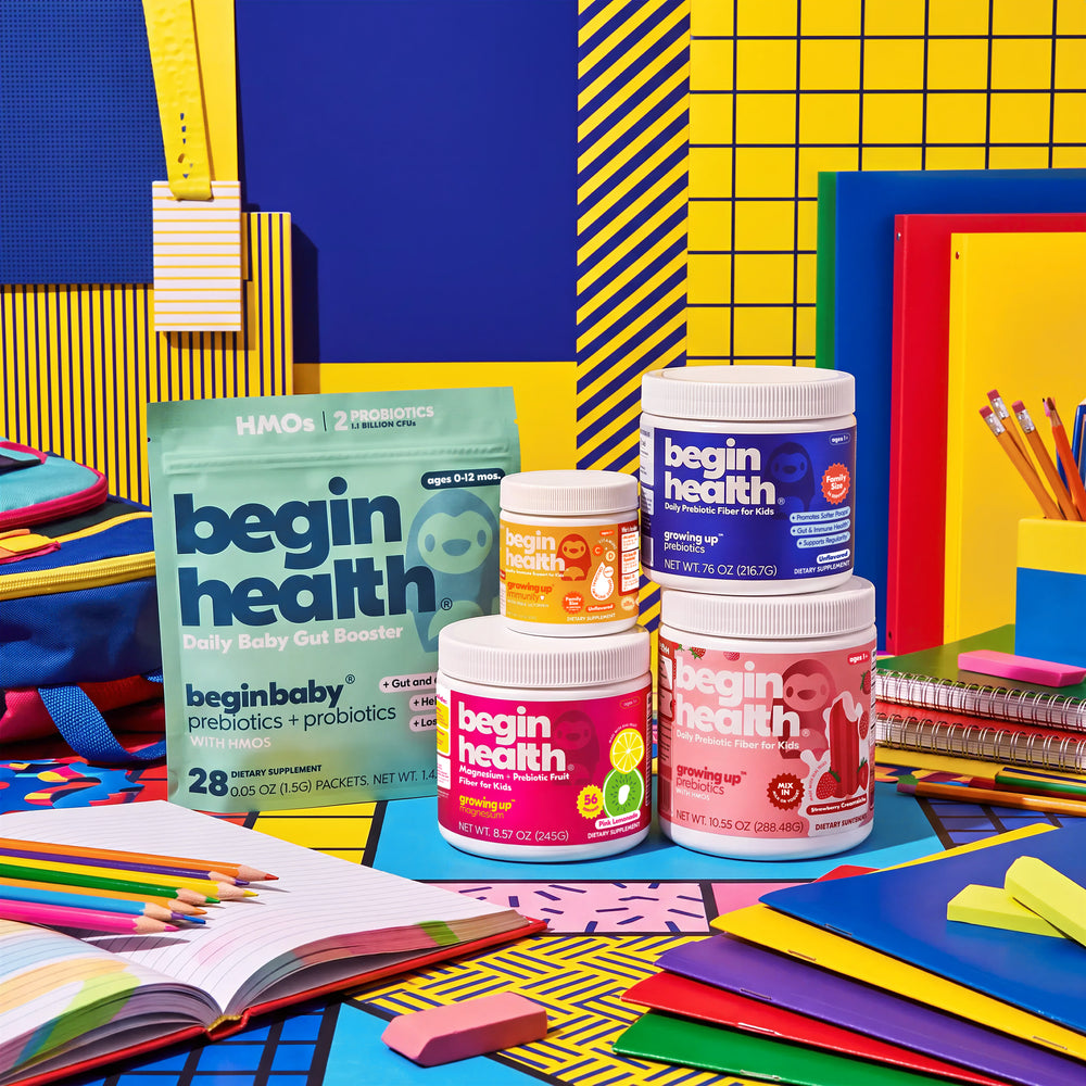 Kids' health <br><span>begins</span> <span class=