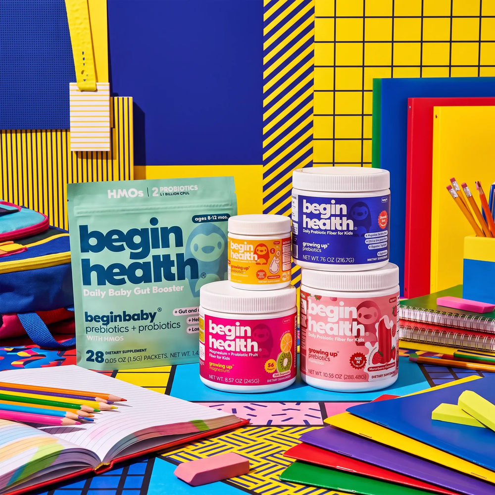 Kids' health <br><span>begins</span> <span class=
