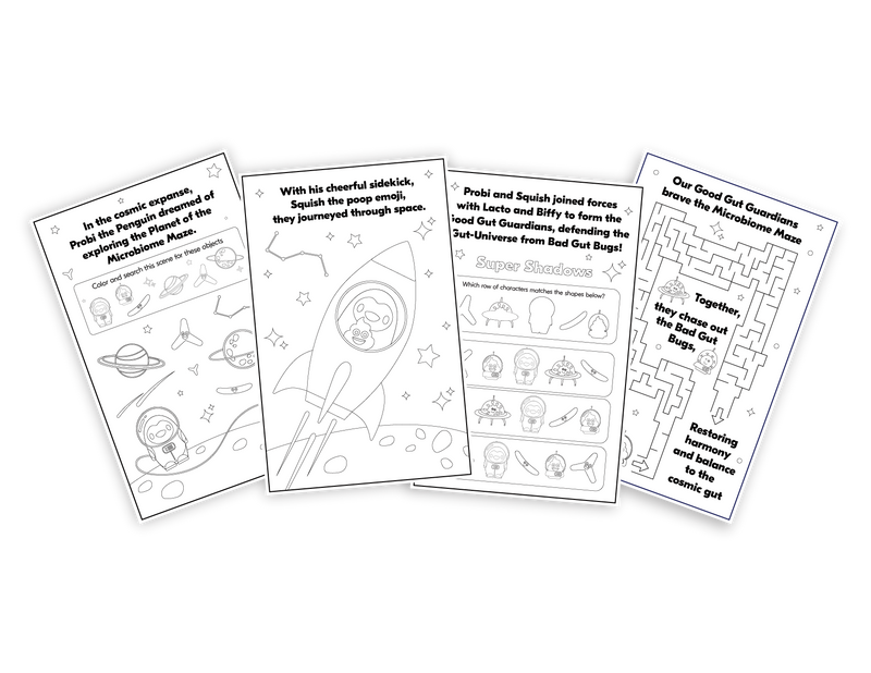 Gut Galaxy Kids Coloring and Activity Book