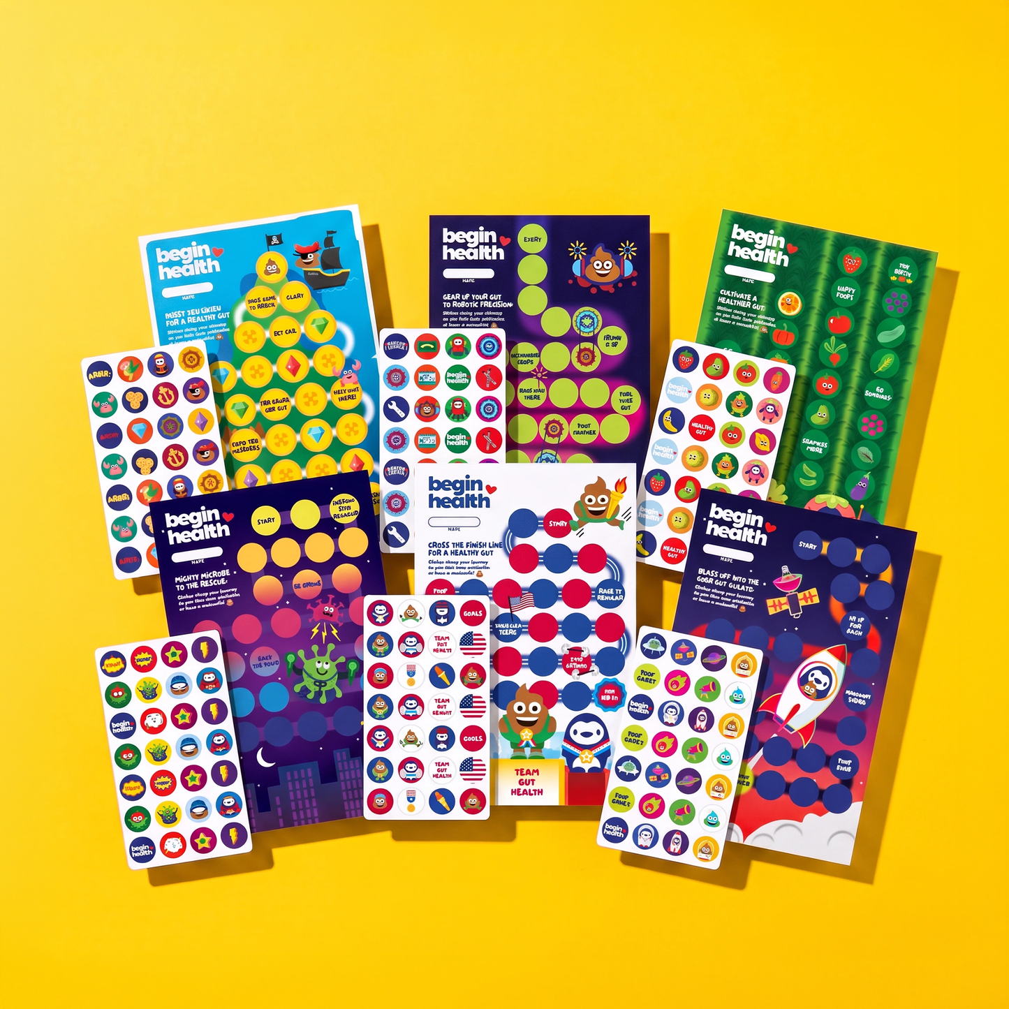 Poop Tracker Gamecards and Stickers